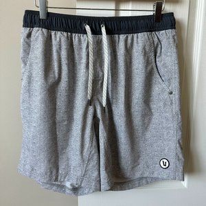 Vuori Kore Unlined Short, Medium, Platinum Pattern Grey